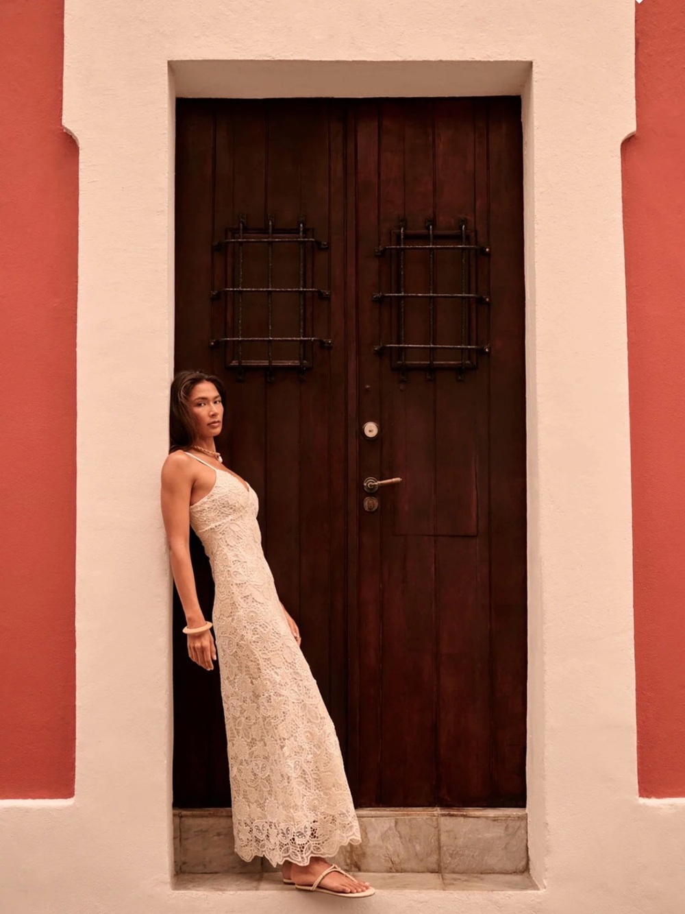 Altar'd State Cream Lace Maxi Slip Dress - Picture 2 of 7